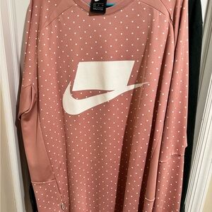 Nike Dusty Pink Sweatshirt with White Dots